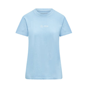 Mercedes AMG Petronas F1 Women's Retro T-Shirt - Mint/Lilac/Blue - image 3
