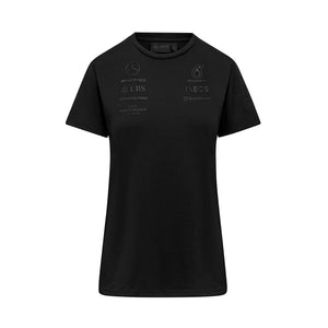 Mercedes AMG Petronas F1 Women's Team Stealth T-Shirt - Black/White - image 1