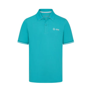 Mercedes AMG Petronas F1 Men's Fanwear Polo Shirt - Black/Green - image 2