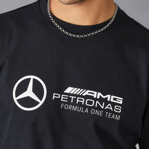 Mercedes Benz AMG Petronas F1 Men's Large Logo T-Shirt - Black/White/Green - image 12