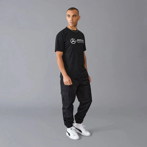 Mercedes Benz AMG Petronas F1 Men's Large Logo T-Shirt - Black/White/Green - image 13