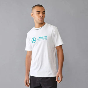 Mercedes Benz AMG Petronas F1 Men's Large Logo T-Shirt - Black/White/Green - image 15