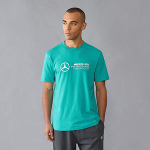 Mercedes Benz AMG Petronas F1 Men's Large Logo T-Shirt - Black/White/Green - image 5