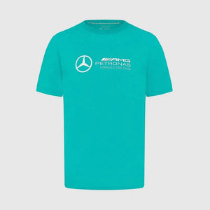 Mercedes Benz AMG Petronas F1 Men's Large Logo T-Shirt - Black/White/Green - image 2