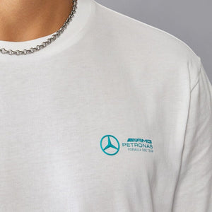 Mercedes Benz AMG Petronas F1 Men's Small Logo T-Shirt - Black/White - image 7