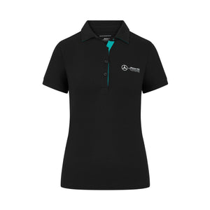 Mercedes AMG Petronas F1 Women's Classic Polo Shirt - Black/Green - image 1