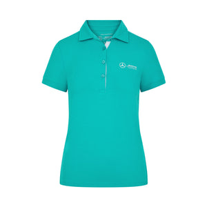 Mercedes AMG Petronas F1 Women's Classic Polo Shirt - Black/Green - image 2