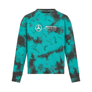 Mercedes AMG Petronas F1 Women's Tie Dye Crew Neck Sweatshirt - image 1