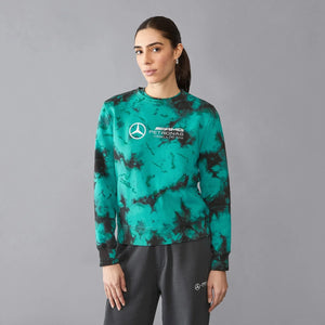 Mercedes AMG Petronas F1 Women's Tie Dye Crew Neck Sweatshirt - image 3