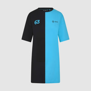 Mercedes AMG Petronas F1 Women's George Russell T-shirt Dress - Black - image 1