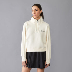 Mercedes AMG Petronas F1 Women's Relaxed Fit 1/4 Zip Sweater - Black - image 9