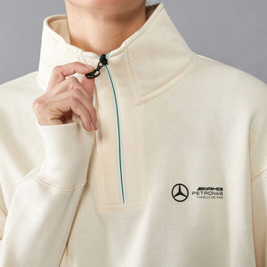 Mercedes AMG Petronas F1 Women's Relaxed Fit 1/4 Zip Sweater - Black - image 11