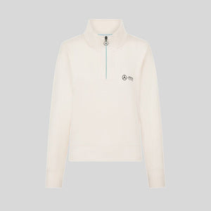 Mercedes AMG Petronas F1 Women's Relaxed Fit 1/4 Zip Sweater - Black - image 2
