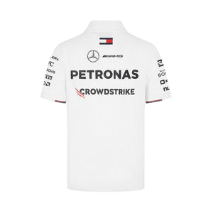 Mercedes AMG Petronas F1 Men's Team Polo Shirt - White/Black - image 4