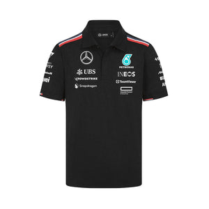 Mercedes AMG Petronas F1 Men's Team Polo Shirt - White/Black - image 2
