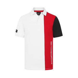 Porsche Motorsport Men's Fanwear Stripe Polo Shirt- Black/White - image 2