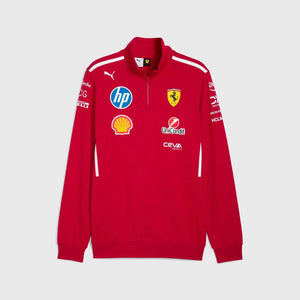 Scuderia Ferrari F1 2025 Team 1/2 Zip Sweatshirt - Dark Cherry - image 1