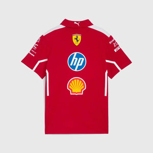 Scuderia Ferrari F1 2025 Kids Team Polo Shirt - Youth Dark Cherry - image 2