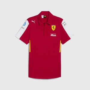 Scuderia Ferrari Hypercar Le Mans 2025 Men's Team Polo - Dark Cherry - image 1