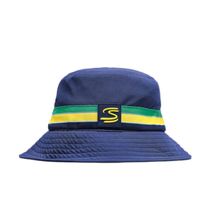 Ayrton Senna F1 Stripe Bucket Hat - Navy - image 1