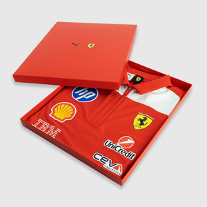 Scuderia Ferrari F1 2026 Team Authentic Polo Shirt - Puma Red in Gift Box - image 1