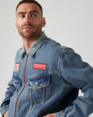 McLaren F1 x Levis Heritage Trucker Jacket - Medium Indigo - image 6