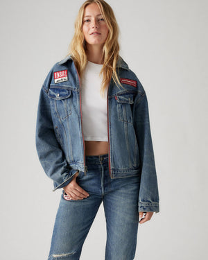 McLaren F1 x Levis Heritage Trucker Jacket - Medium Indigo - image 3