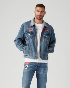 McLaren F1 x Levis Heritage Trucker Jacket - Medium Indigo - image 4