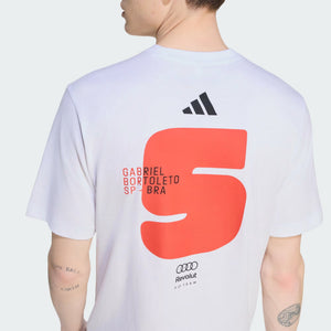 Audi Formula One Men's Team Gabriel Bortoleto T-Shirt - White - image 3
