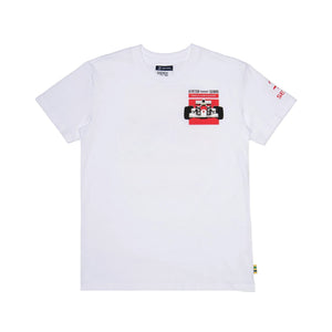 Ayrton Senna F1 3X World Champion T-Shirt - White - image 1