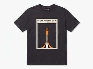 McLaren F1 Oscar Piastri Poster T-Shirt - Caviar Black - image 1