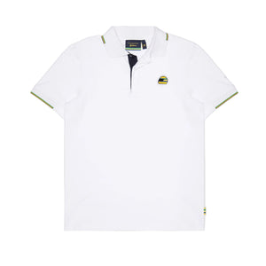 Ayrton Senna F1 Helmet Polo Shirt - Blue/White - image 2