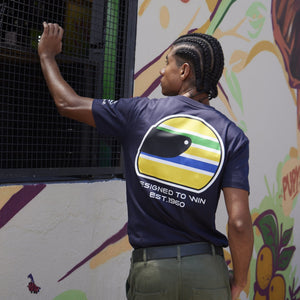 Ayrton Senna F1 Helmet T-Shirt - Navy/White - image 7