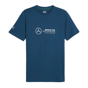 Mercedes Benz AMG Petronas F1 Puma Men's Large Logo T-Shirt - Black/Silver/Green - image 16