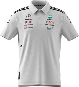 Mercedes - AMG Petronas Formula One 2025 Men's Team Polo Shirt - White/Black - image 2