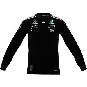 Mercedes - AMG Petronas Formula One 2025 Men's Team Long Sleeve Jersey - Black/White - image 1