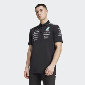 Mercedes - AMG Petronas Formula One 2025 Men's Team Polo Shirt - White/Black - image 8