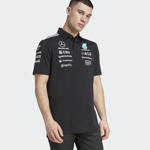 Mercedes - AMG Petronas Formula One 2025 Men's Team Polo Shirt - White/Black - image 6