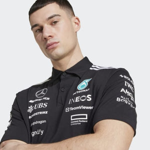 Mercedes - AMG Petronas Formula One 2025 Men's Team Polo Shirt - White/Black - image 4