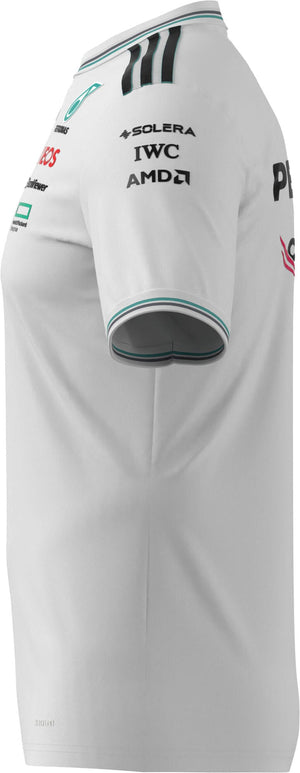 Mercedes - AMG Petronas Formula One 2025 Men's Team Driver Authentic Jersey - White/Black - image 11