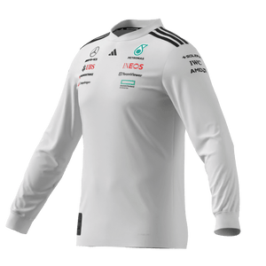 Mercedes - AMG Petronas Formula One 2025 Men's Team Long Sleeve Jersey - Black/White - image 12