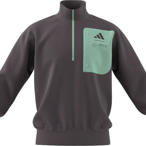 Mercedes - AMG Petronas Formula One Men's 1/2-Zip Woven Fleece Top - Gray - image 1