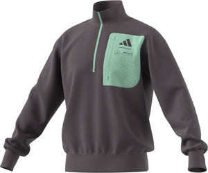 Mercedes - AMG Petronas Formula One Men's 1/2-Zip Woven Fleece Top - Gray - image 3