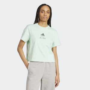 Mercedes - AMG Petronas Formula One Women's Premium Woven Crop T-Shirt - Frozen Green - image 6
