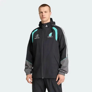 Mercedes - AMG Petronas Formula One Men's Mechanics Rain Jacket - Black - image 3