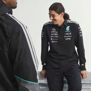 Mercedes - AMG Petronas Formula One 2026 Men's Team Long Sleeve Polo Shirt - Black - image 9
