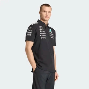 Mercedes - AMG Petronas Formula One 2026 Men's Team Polo Shirt - White/Black - image 4