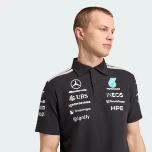 Mercedes - AMG Petronas Formula One 2026 Men's Team Polo Shirt - White/Black - image 7