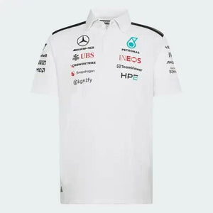 Mercedes - AMG Petronas Formula One 2026 Men's Team Polo Shirt - White/Black - image 2