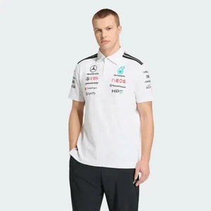 Mercedes - AMG Petronas Formula One 2026 Men's Team Polo Shirt - White/Black - image 13